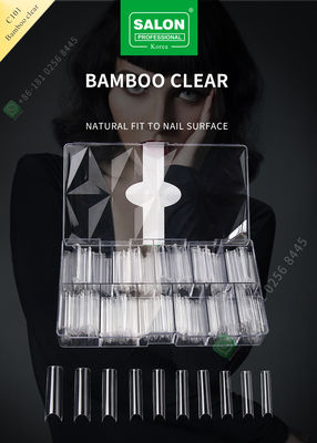 French/C Arc Extending Bamboo Clear Fałszywe tipsy Końcówka do manicure do salonu zdobienia paznokci