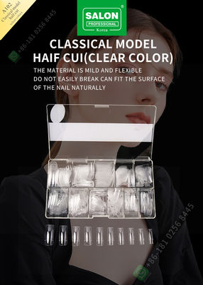Klasyczne francuskie tipsy Niestandardowe tipsy Clear Half Tips