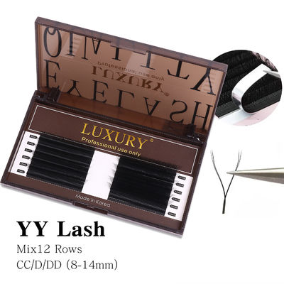 3D W-shaped False Eyelash Extensions CC/D/DD Curl Natural Thick Style 12 rzędów Extra Thick Cosplay Lashes