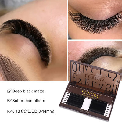 3D W-shaped False Eyelash Extensions CC/D/DD Curl Natural Thick Style 12 rzędów Extra Thick Cosplay Lashes