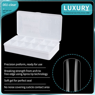 Luxury Clear Soft Gel Nail Tips Square Shape False Nails For Nails Extension (Przejrzyste, miękkie, żelowe wskazówki do paznokci, kształt kwadratowy, fałszywe paznokcie do przedłużania paznokci)