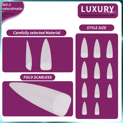 500PCS Stiletto Nail Tips Set Jasne Matte Full Cover Akrylowe sztuczne paznokcie