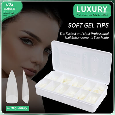 Miękkie gelsze wskazówki do paznokci 500PCS / pudełko paznokci akrylowe Przycisk na paznokcie do sztuki paznokci Design narzędzia do manicure
