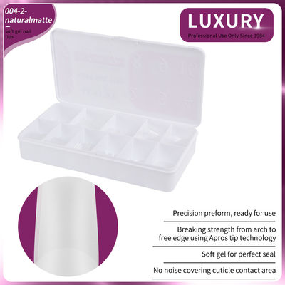 500 sztuk / pudełko Naturalny Matte Square Nail Tips Full Cover Akrylowe sztuczne paznokcie