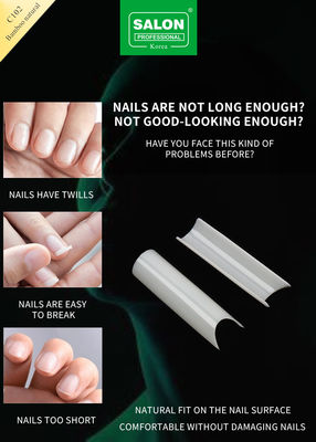Kwadratowe Ultra-Thin ABS fałszywe paznokcie do salonu przedłużania paznokci Easy DIY Nail Art w domu