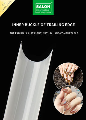 Kwadratowe Ultra-Thin ABS fałszywe paznokcie do salonu przedłużania paznokci Easy DIY Nail Art w domu