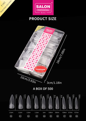 Matte Clear Almond Nails Extra Long Stiletto Fałszywe paznokcie ostry kształt akrylowy fałszywe wskazówki dotyczące sztuki paznokci