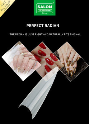 Ostrzy kształt naturalne wskazówki paznokci pół pokrycia akrylowe fałszywe paznokcie do DIY Nail Art Salon 500 sztuk / pudełko
