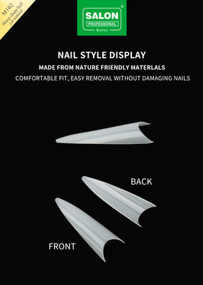 Ostrzy kształt naturalne wskazówki paznokci pół pokrycia akrylowe fałszywe paznokcie do DIY Nail Art Salon 500 sztuk / pudełko