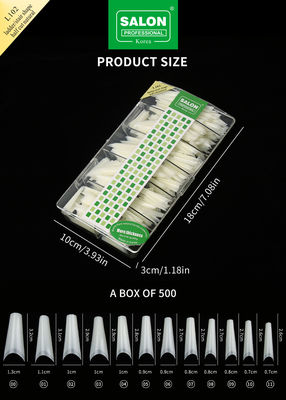 Wskazówki na pół okładki Bezszwowy zestaw akcesoriów do manicure Ultra-cienkie przedłużenia paznokci DIY Nail Art
