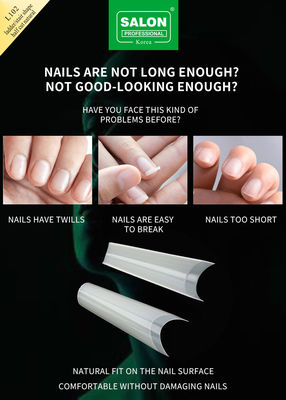 Wskazówki na pół okładki Bezszwowy zestaw akcesoriów do manicure Ultra-cienkie przedłużenia paznokci DIY Nail Art