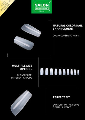 500 sztuk / pudełko ABS Salon Profesjonalne fałszywe paznokcie do DIY Nail Art
