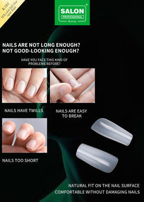 500 sztuk / pudełko ABS Salon Profesjonalne fałszywe paznokcie do DIY Nail Art