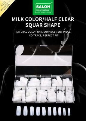 500 sztuk / pudełko ABS Salon Profesjonalne fałszywe paznokcie do DIY Nail Art