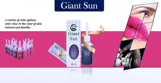 GIANT SUN Semi permanentny pigment do makijażu / oryginalny tusz do tatuażu 20 ml do tatuażu brwi i ust