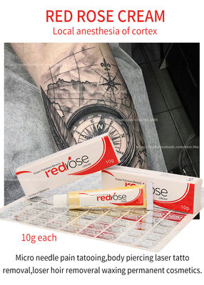 Red Rose Numb Krem znieczulający 10g Permanentny makijaż Lidocaine Numbing Cream Zastosuj przez 20 minut Numb przez 5-6 godzin