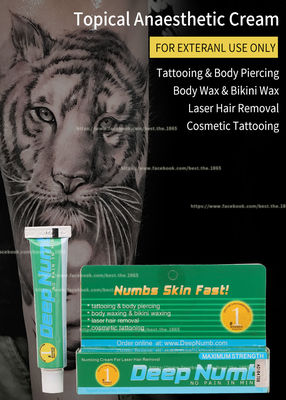TKTX Deep Numb Znieczulenie Lidocaine Tattoo Cream 10g Stop Pain Zastosuj 20 minut Efekt trwający przez 3 godziny