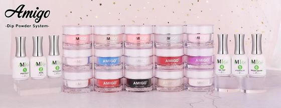 Amigo 10g Nail Dip Powder Kit System Akrylowe łatwe formowanie 20 kolorów