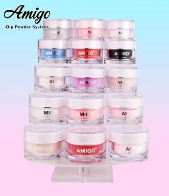 Amigo 10g Nail Dip Powder Kit System Akrylowe łatwe formowanie 20 kolorów