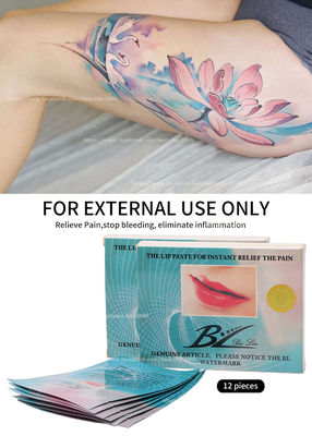 Relief Pain Lip Pad BL Makijaż permanentny Lip Tattoo Paste Stop Bleeding Anti Swell