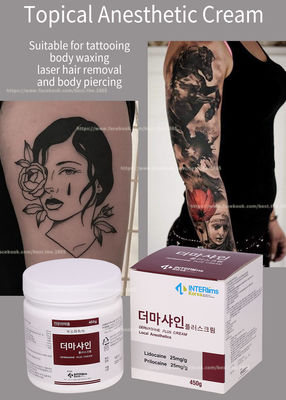 450G miejscowy krem ​​​​z lidokainą / krem ​​​​odrętwiający do twarzy Microneedling Tattoo Makijaż permanentny