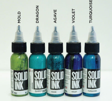 Non Hazardous Colors Tattoo Ink Pigment Solid 30ML 60ML z gliceryną