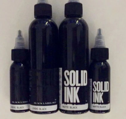 Podszewka Black Body Stały atrament Tattoo Ink Tymczasowy czysty pigment 120 ml 260 ml